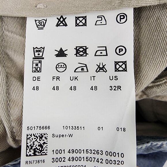 Hugo Boss Orange Jeans Mens 32R Blue Denim Straight Leg Slash Pockets - Picture 9 of 10